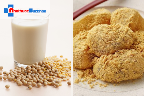 Uống sữa đậu nành hoặc ăn bánh từ bột đậu nành