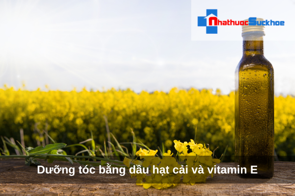 Dưỡng tóc bằng dầu hạt cải và vitamin E